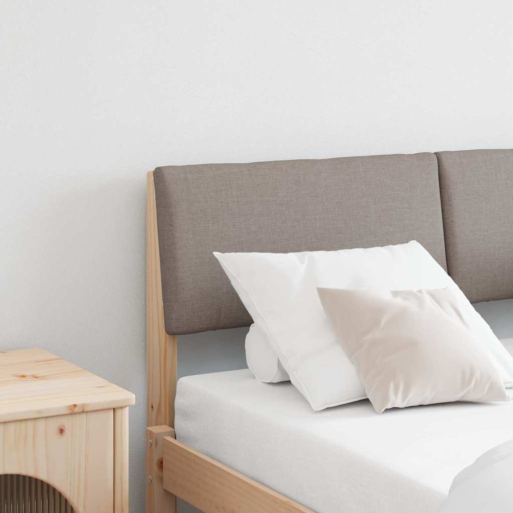 Tête de lit capitonnée Taupe 120 cm Pin massif - XIOS