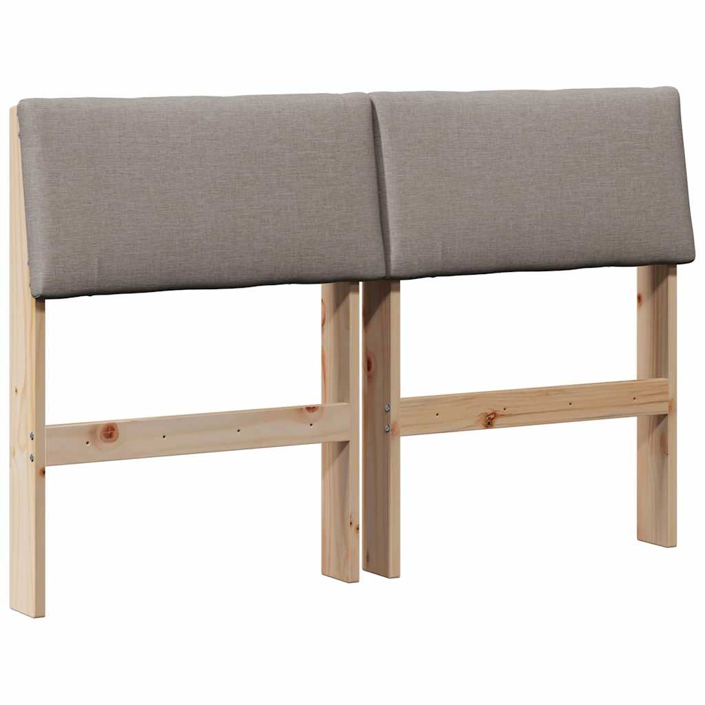 Tête de lit capitonnée Taupe 120 cm Pin massif - XIOS