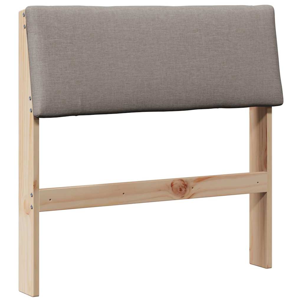 Tête de lit capitonnée Taupe 80 cm Pin massif - XIOS