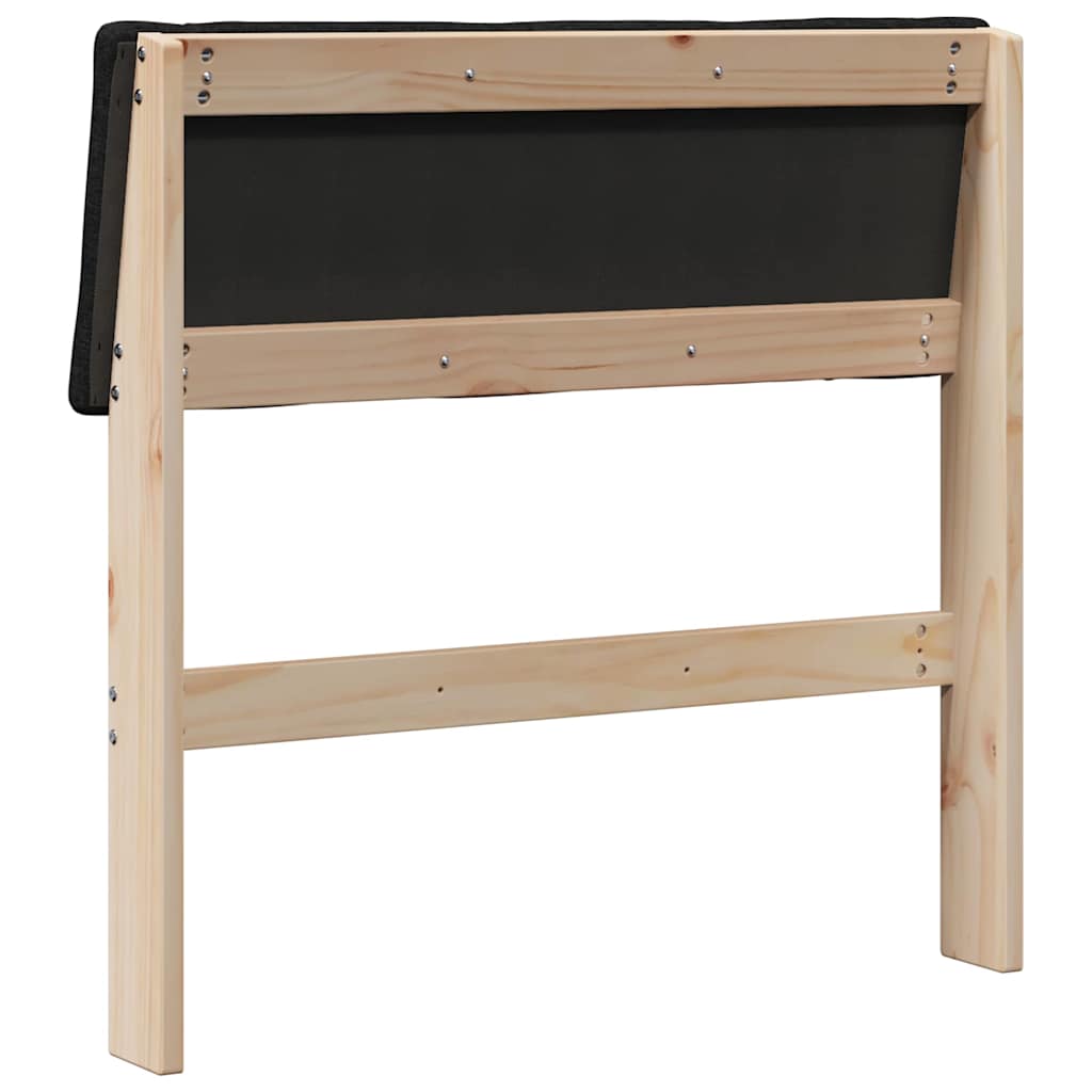 Tête de lit capitonnée Noir 75 cm Pin massif - XIOS
