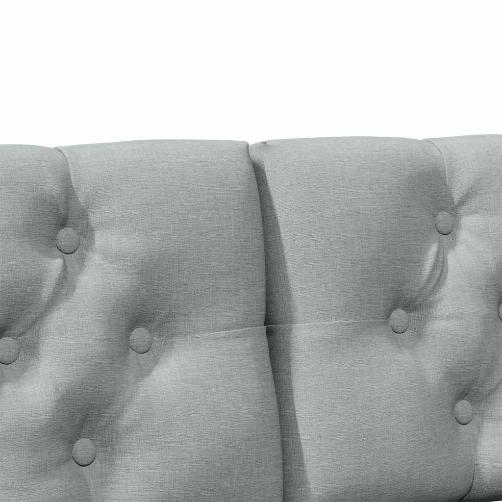 Tête de lit capitonnée Gris clair 200 cm Pin massif - XIOS