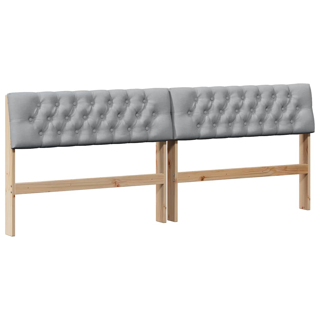 Tête de lit capitonnée Gris clair 200 cm Pin massif - XIOS