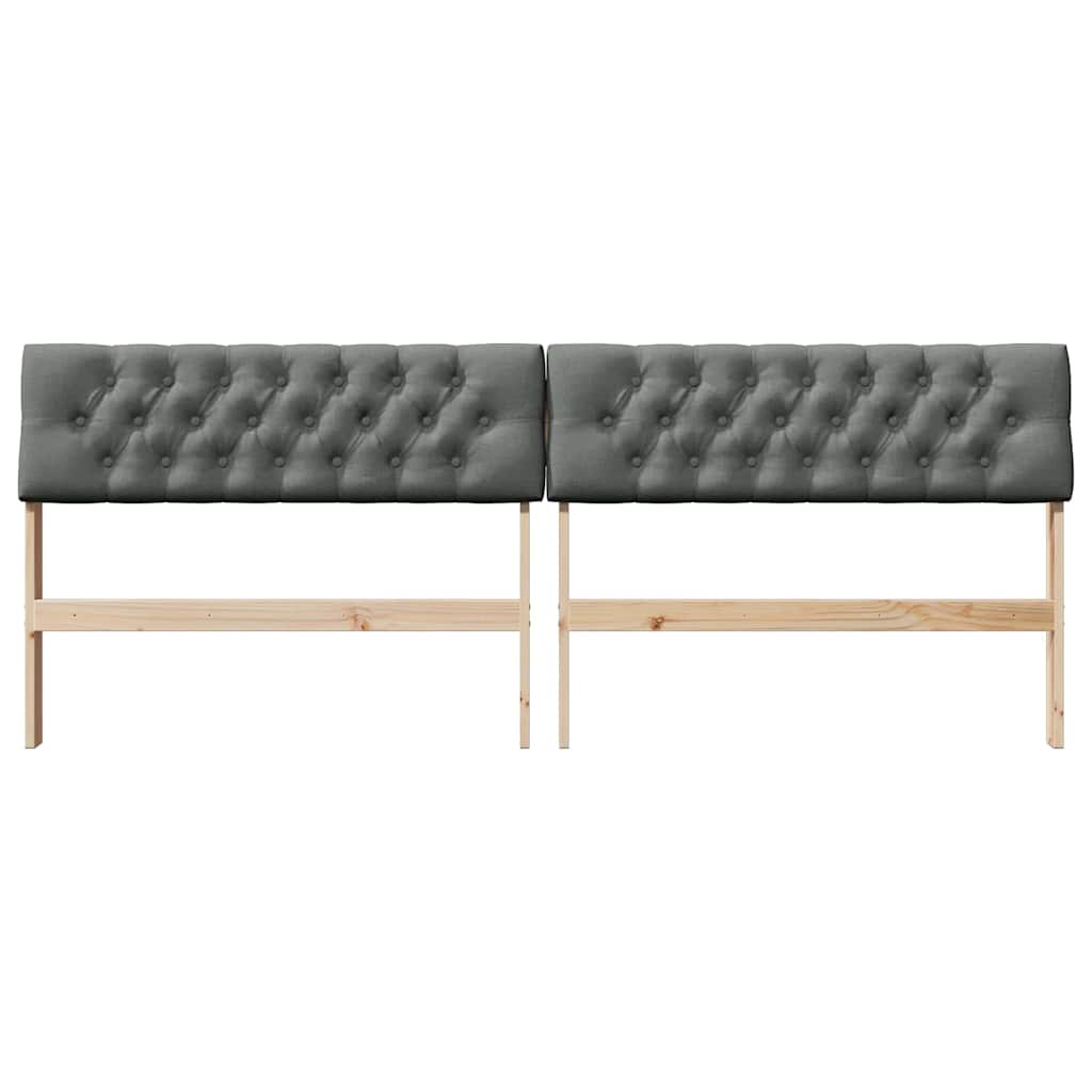 Tête de lit capitonnée Gris foncé 200 cm Pin massif - XIOS