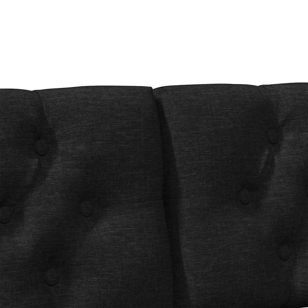 Tête de lit capitonnée Noir 200 cm Pin massif - XIOS