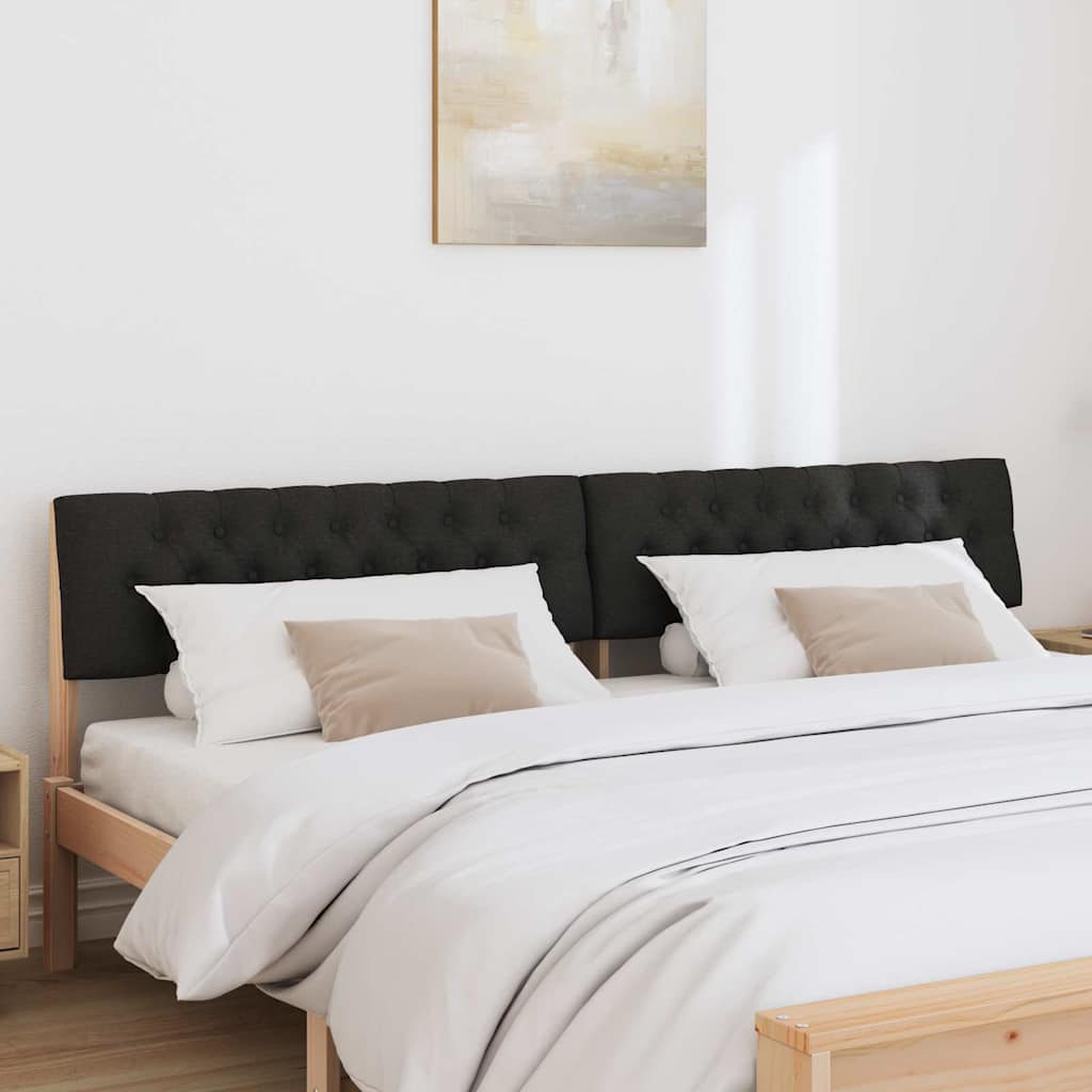 Tête de lit capitonnée Noir 200 cm Pin massif - XIOS