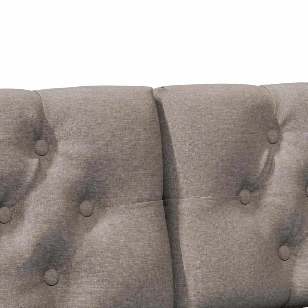 Tête de lit capitonnée Taupe 200 cm Pin massif - XIOS
