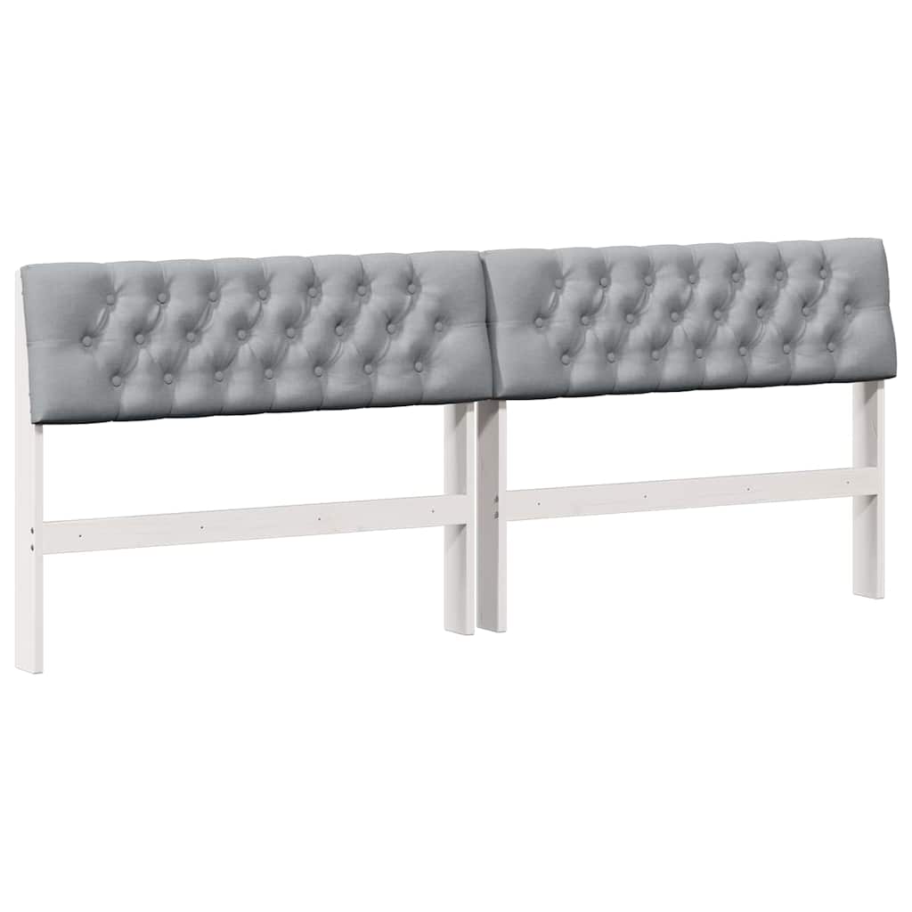 Tête de lit capitonnée Gris clair 200 cm Pin massif - XIOS