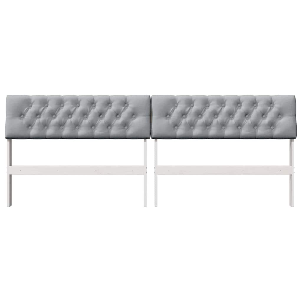 Tête de lit capitonnée Gris clair 200 cm Pin massif - XIOS