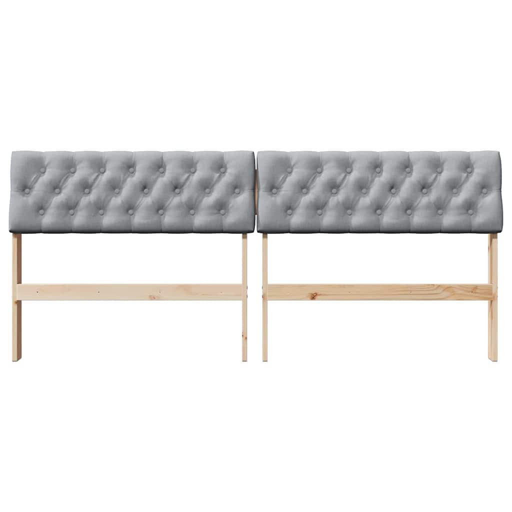 Tête de lit capitonnée Gris clair 180 cm Pin massif - XIOS