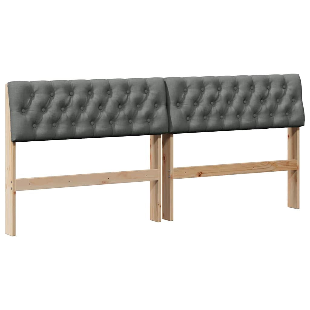 Tête de lit capitonnée Gris foncé 180 cm Pin massif - XIOS