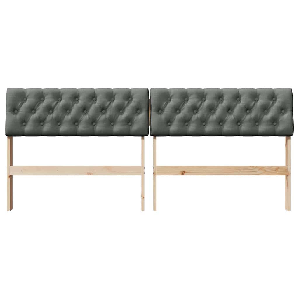 Tête de lit capitonnée Gris foncé 180 cm Pin massif - XIOS