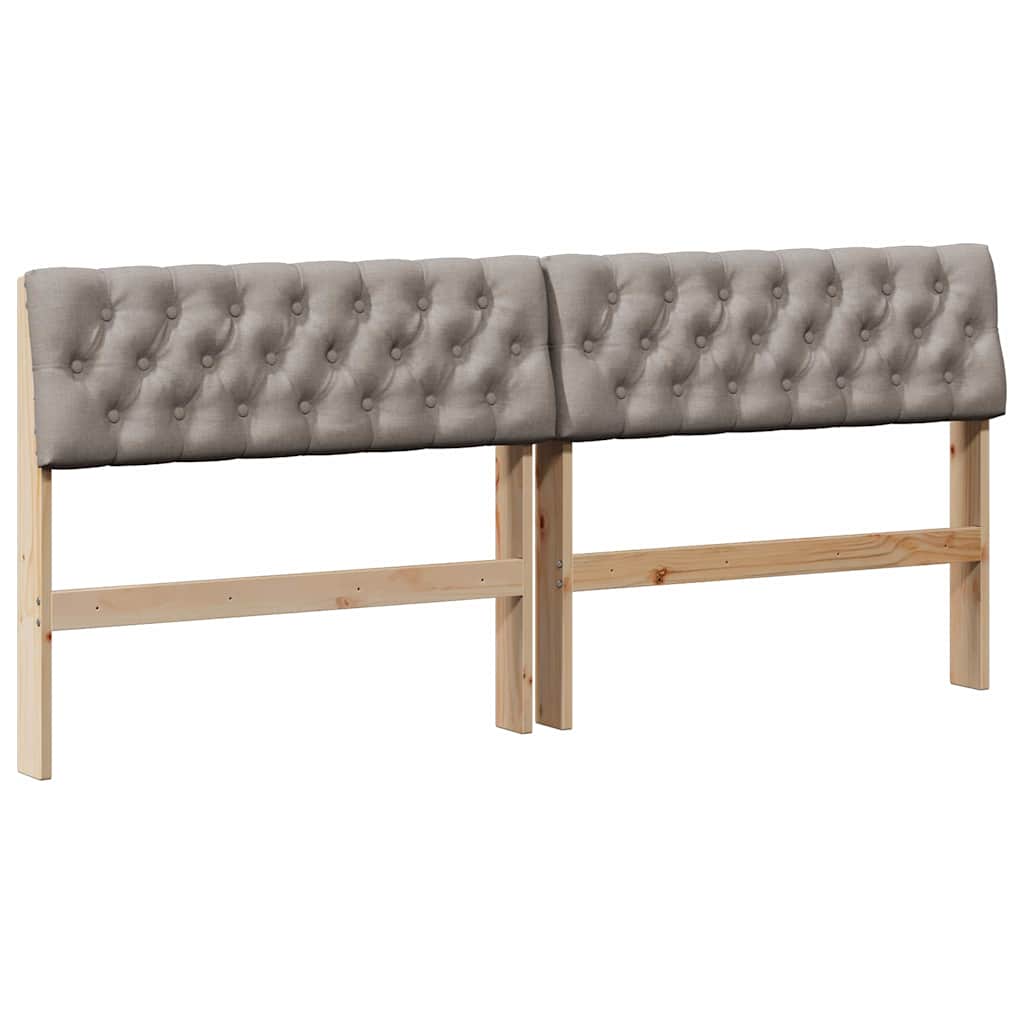 Tête de lit capitonnée Taupe 180 cm Pin massif - XIOS