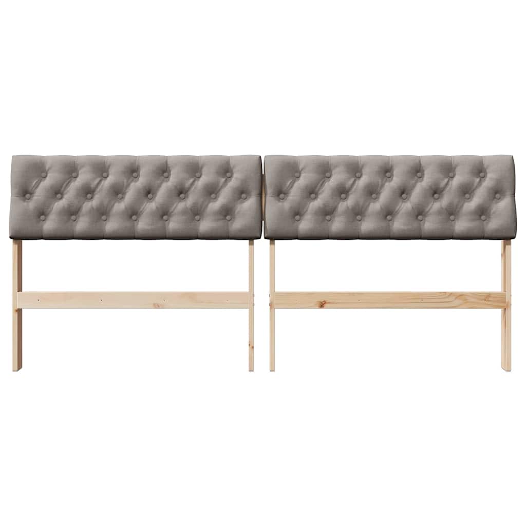 Tête de lit capitonnée Taupe 180 cm Pin massif - XIOS