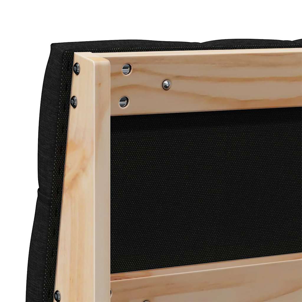 Tête de lit capitonnée Noir 140 cm Pin massif - XIOS