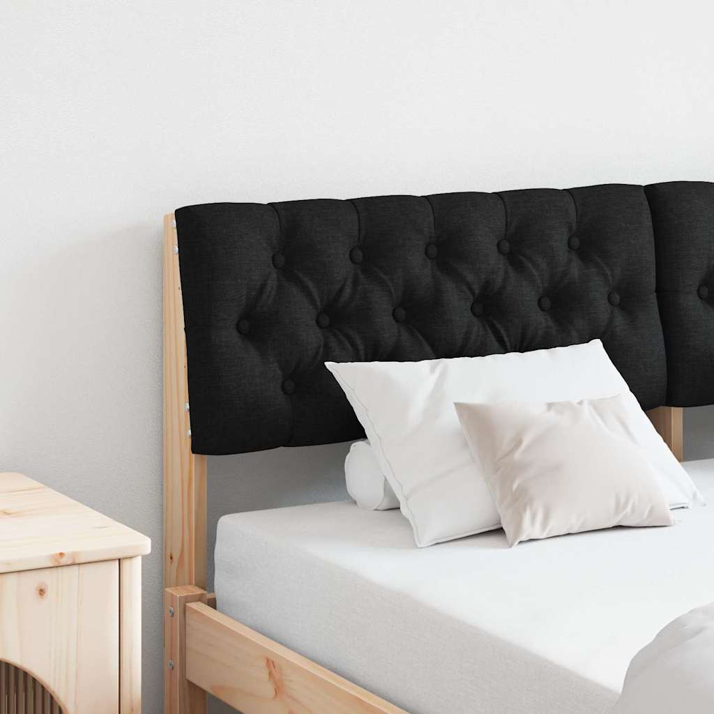Tête de lit capitonnée Noir 140 cm Pin massif - XIOS
