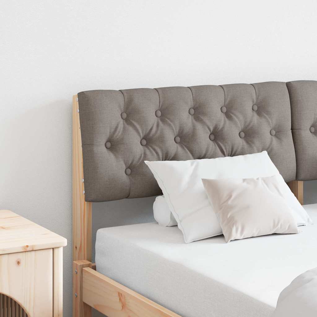 Tête de lit capitonnée Taupe 140 cm Pin massif - XIOS