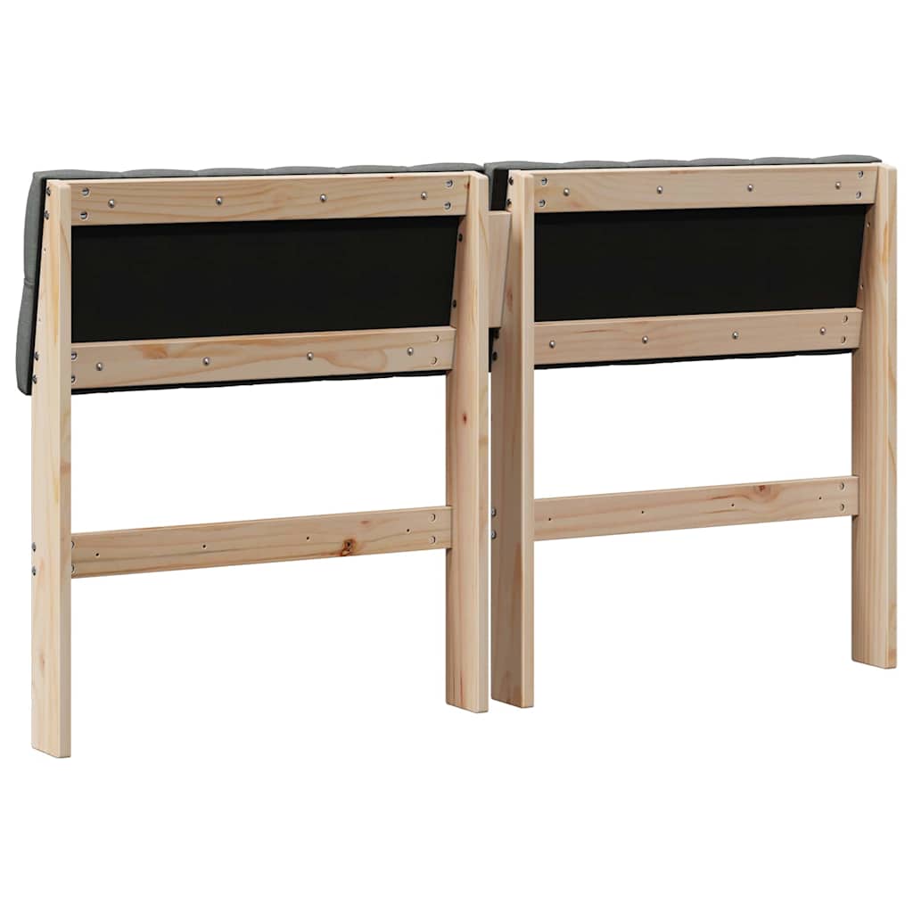 Tête de lit capitonnée Gris foncé 135 cm Pin massif - XIOS