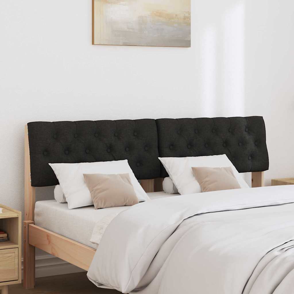 Tête de lit capitonnée Noir 135 cm Pin massif - XIOS