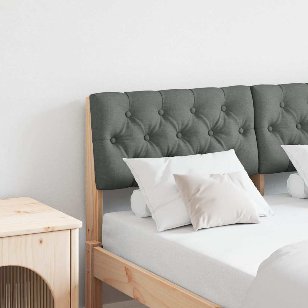 Tête de lit capitonnée Gris foncé 120 cm Pin massif - XIOS