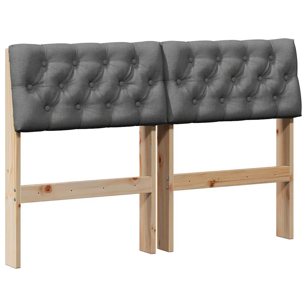Tête de lit capitonnée Gris foncé 120 cm Pin massif - XIOS