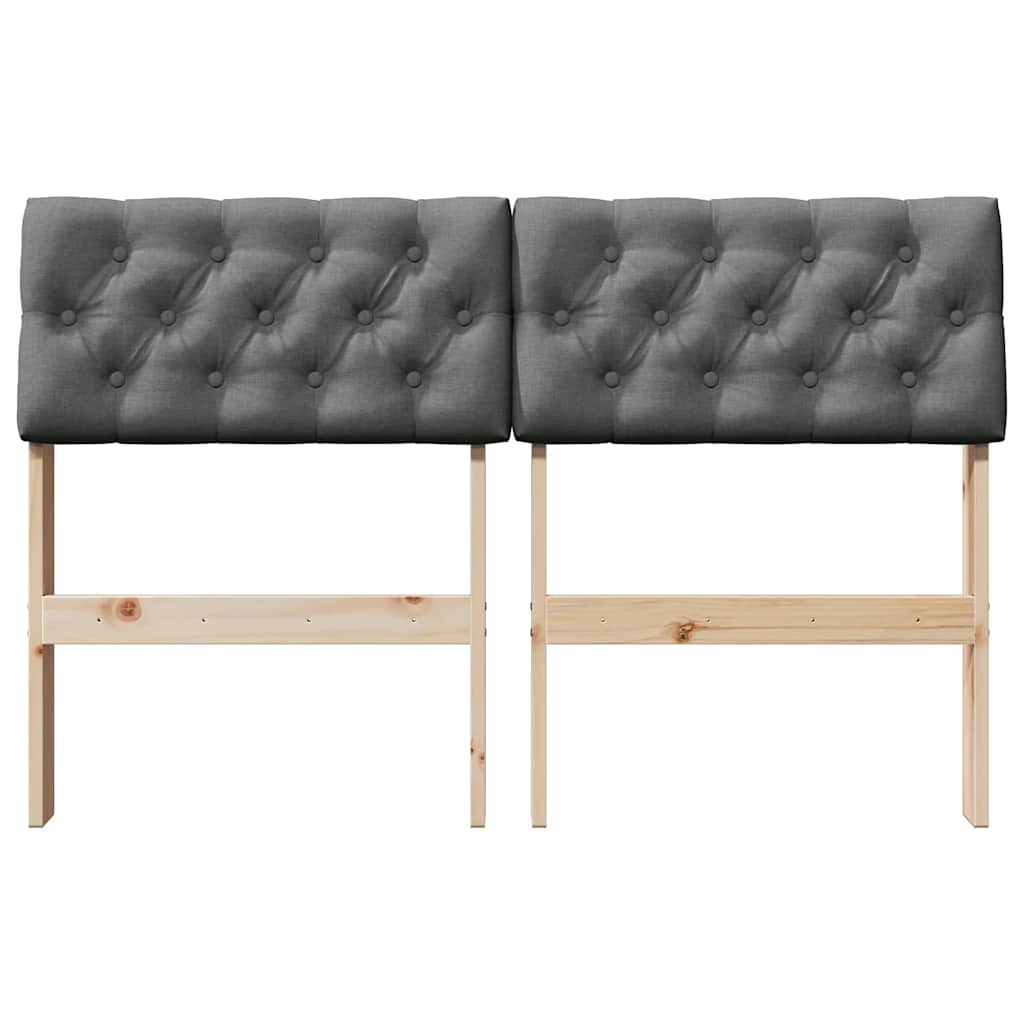Tête de lit capitonnée Gris foncé 120 cm Pin massif - XIOS