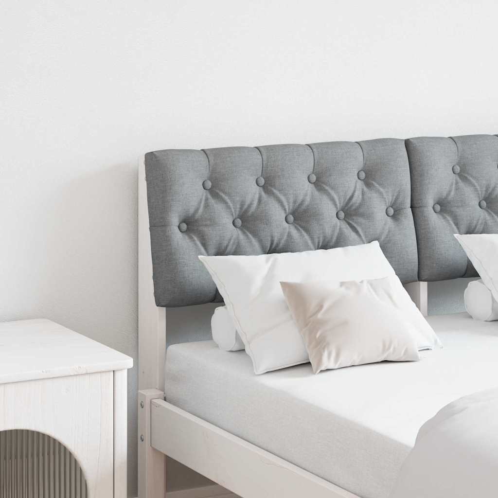 Tête de lit capitonnée Gris clair 120 cm Pin massif - XIOS