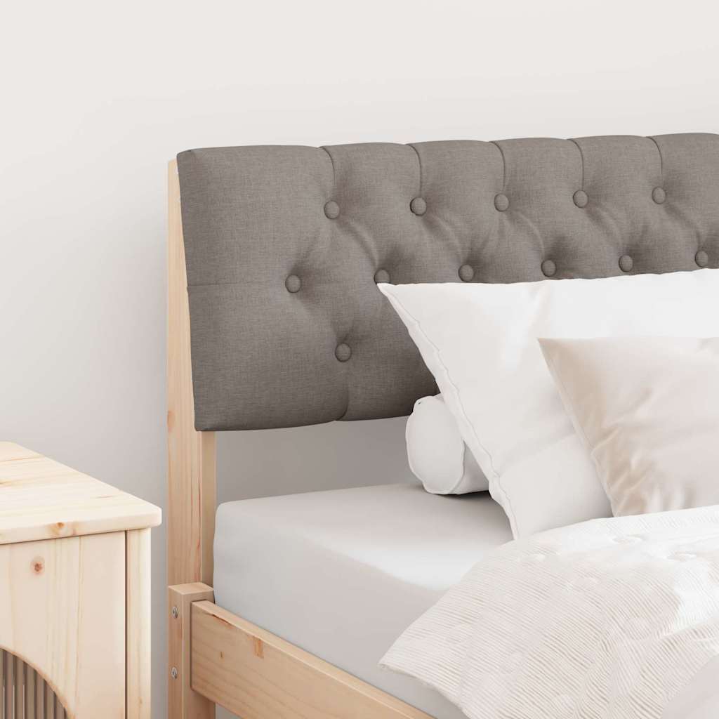 Tête de lit capitonnée Taupe 100 cm Pin massif - XIOS