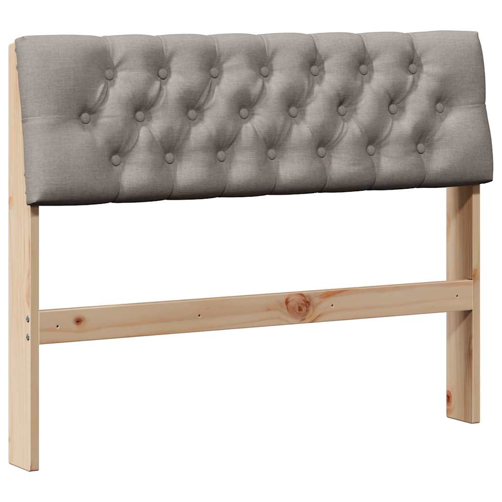 Tête de lit capitonnée Taupe 100 cm Pin massif - XIOS