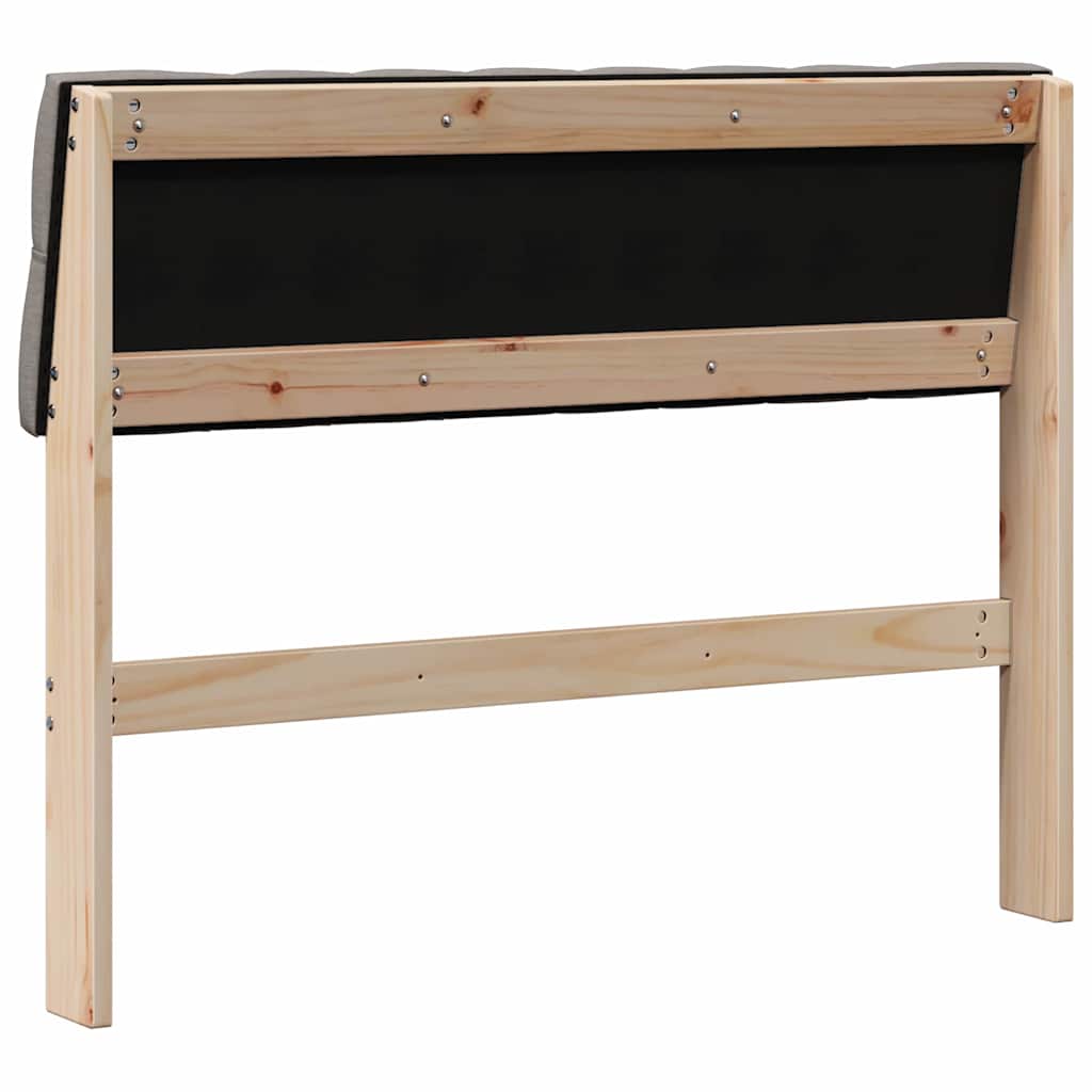 Tête de lit capitonnée Taupe 100 cm Pin massif - XIOS