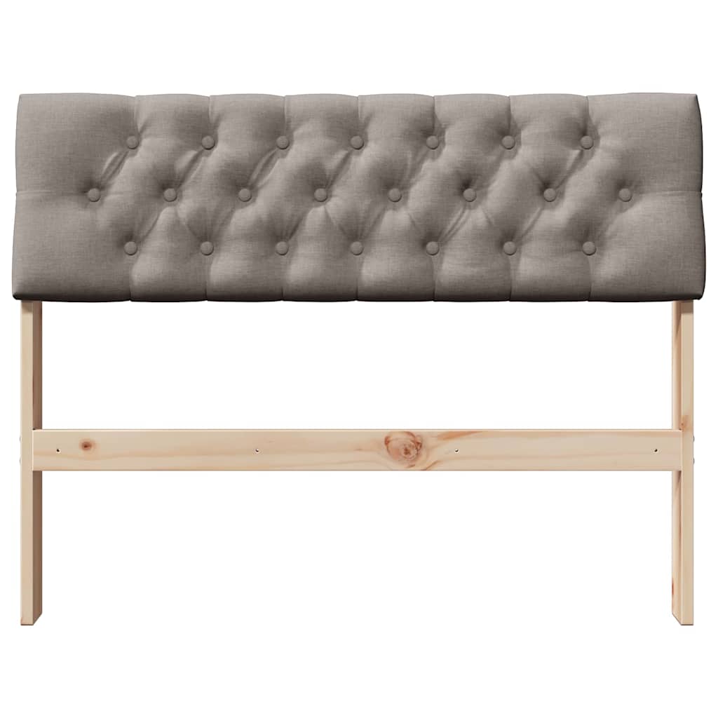 Tête de lit capitonnée Taupe 100 cm Pin massif - XIOS