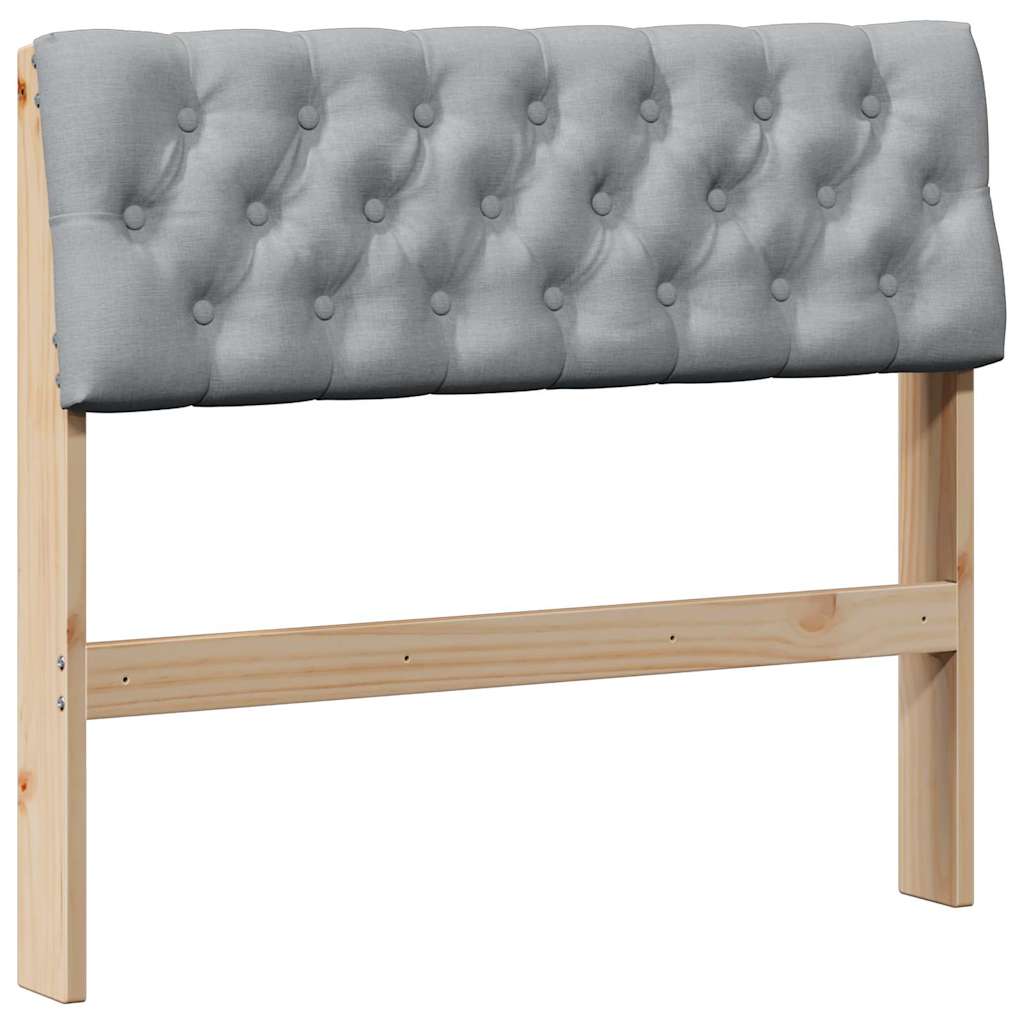 Tête de lit capitonnée Gris clair 90 cm Pin massif - XIOS