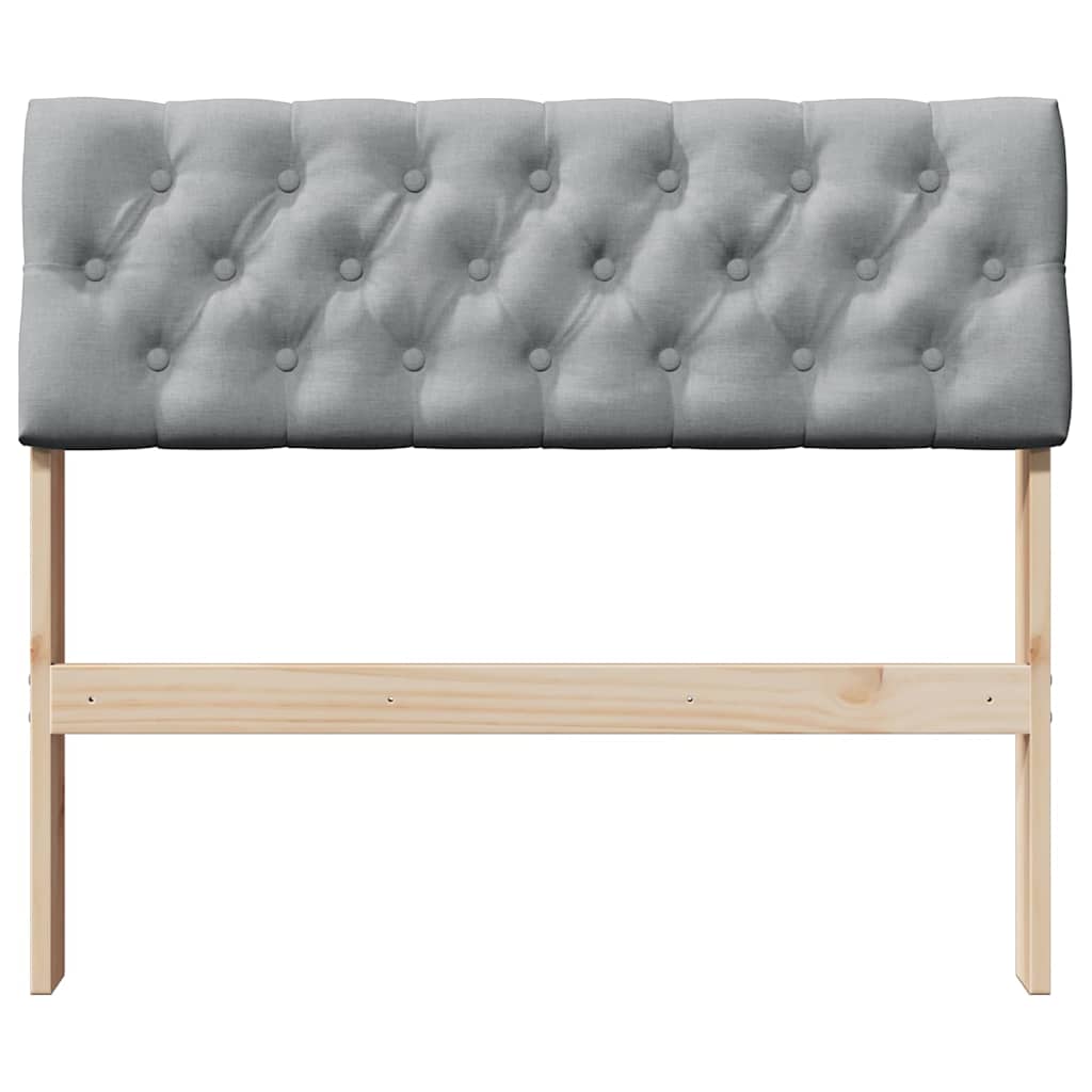 Tête de lit capitonnée Gris clair 90 cm Pin massif - XIOS
