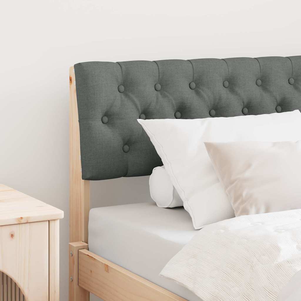 Tête de lit capitonnée Gris foncé 90 cm Pin massif - XIOS
