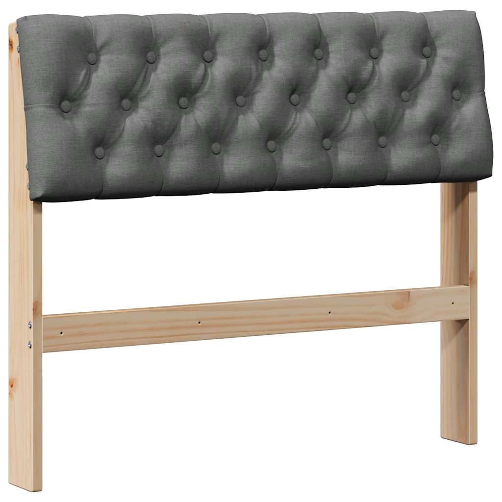 Tête de lit capitonnée Gris foncé 90 cm Pin massif - XIOS