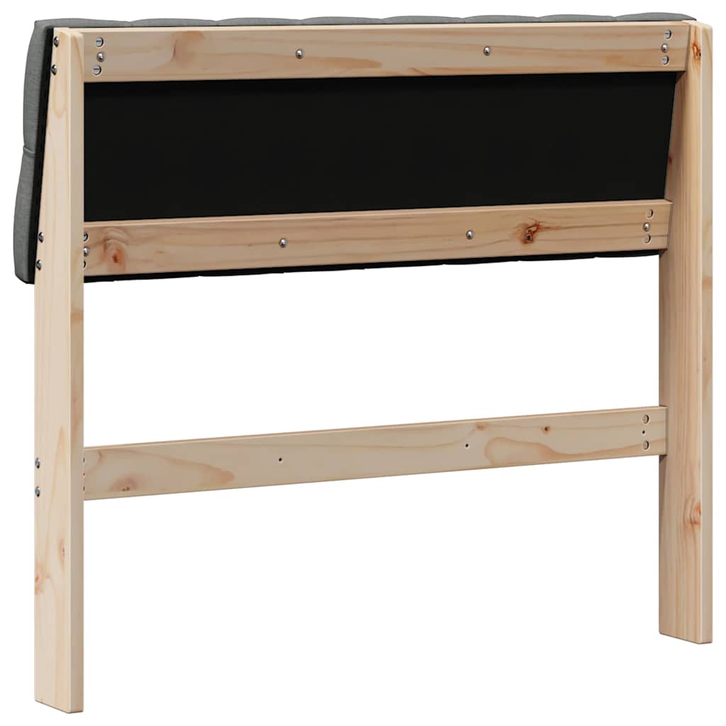 Tête de lit capitonnée Gris foncé 90 cm Pin massif - XIOS