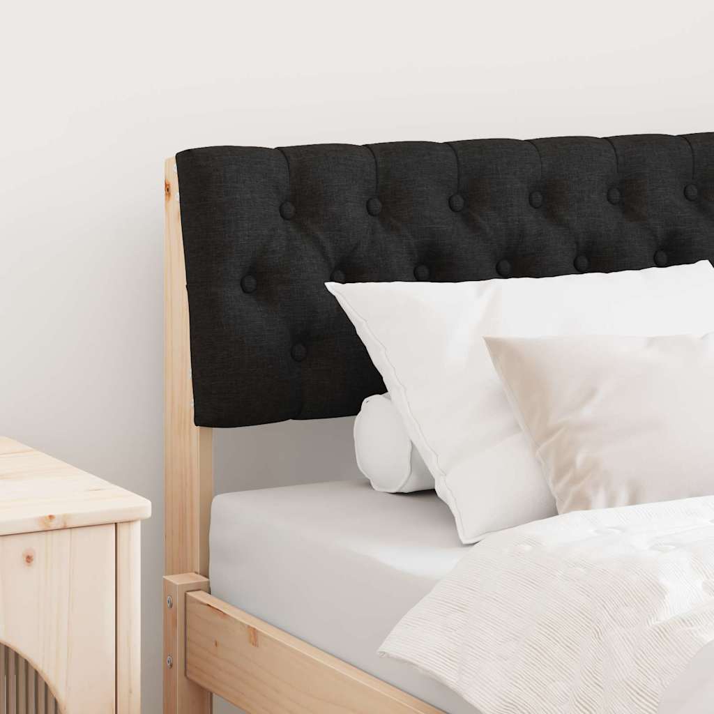 Tête de lit capitonnée Noir 90 cm Pin massif - XIOS