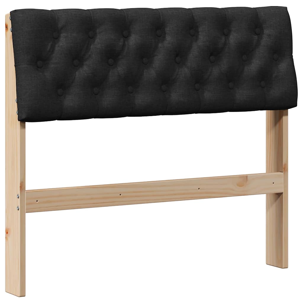Tête de lit capitonnée Noir 90 cm Pin massif - XIOS