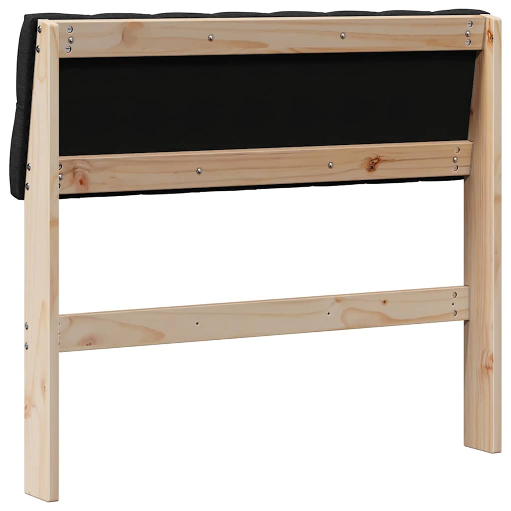 Tête de lit capitonnée Noir 90 cm Pin massif - XIOS