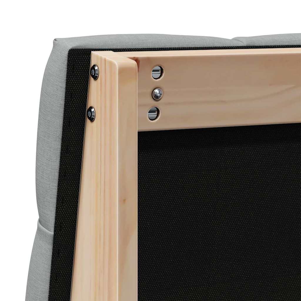 Tête de lit capitonnée Gris clair 80 cm Pin massif - XIOS