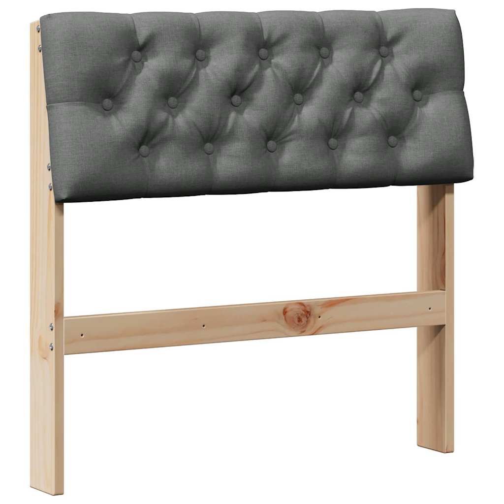 Tête de lit capitonnée Gris foncé 80 cm Pin massif - XIOS
