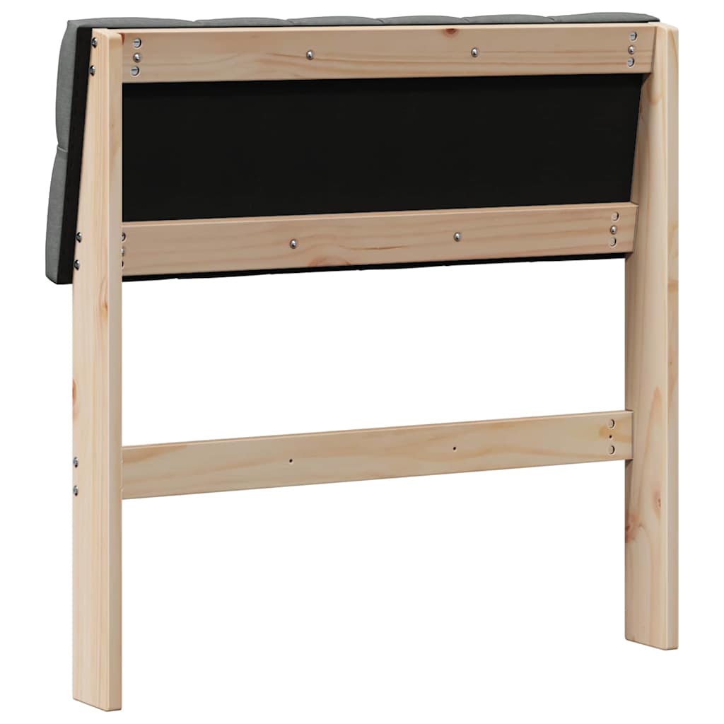 Tête de lit capitonnée Gris foncé 80 cm Pin massif - XIOS