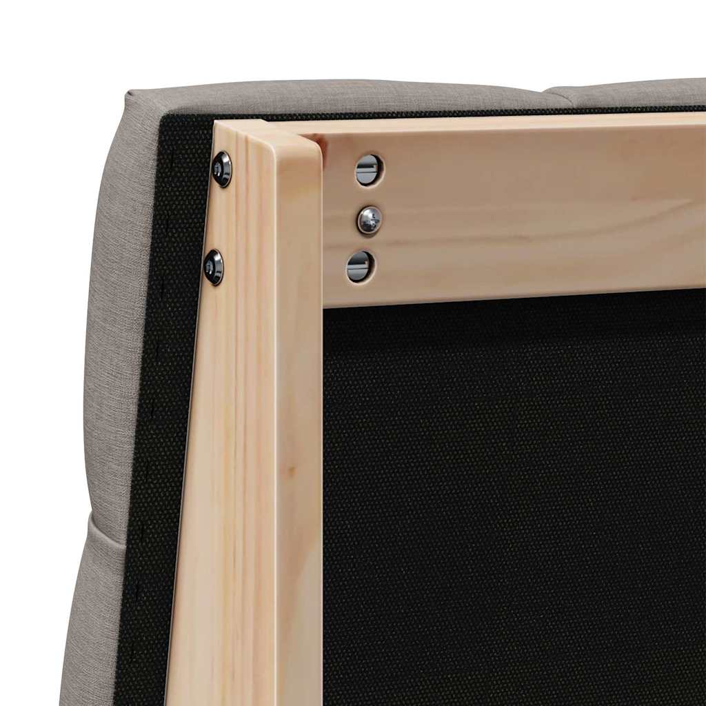 Tête de lit capitonnée Taupe 80 cm Pin massif - XIOS