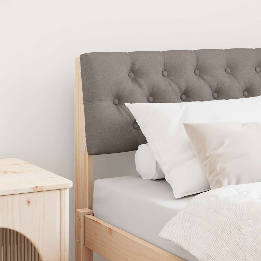 Tête de lit capitonnée Taupe 80 cm Pin massif - XIOS
