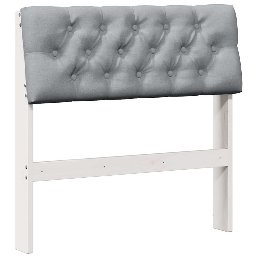 Tête de lit capitonnée Gris clair 80 cm Pin massif - XIOS