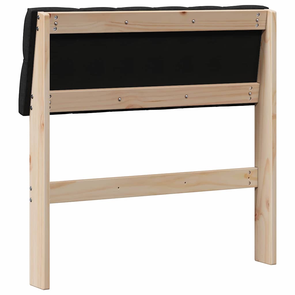 Tête de lit capitonnée Noir 75 cm Pin massif - XIOS