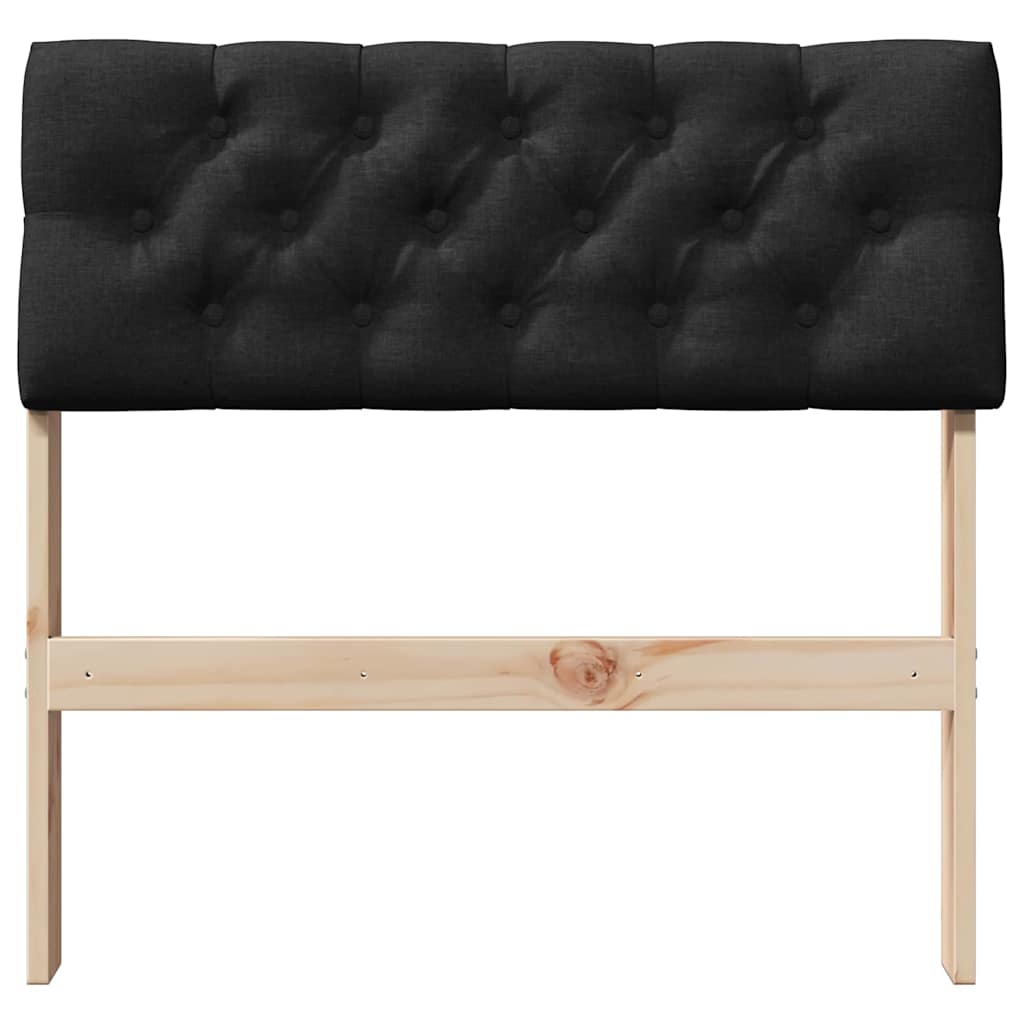 Tête de lit capitonnée Noir 75 cm Pin massif - XIOS