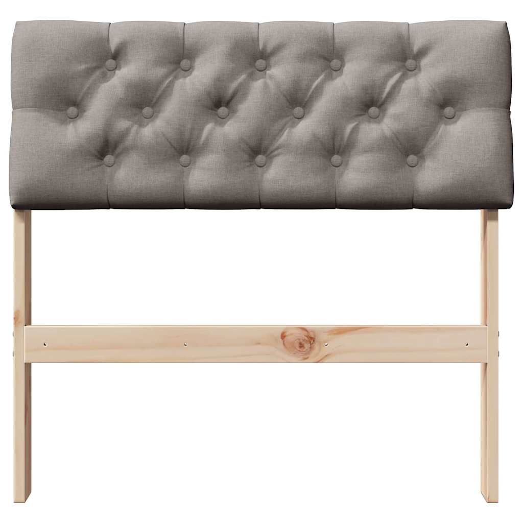 Tête de lit capitonnée Taupe 75 cm Pin massif - XIOS