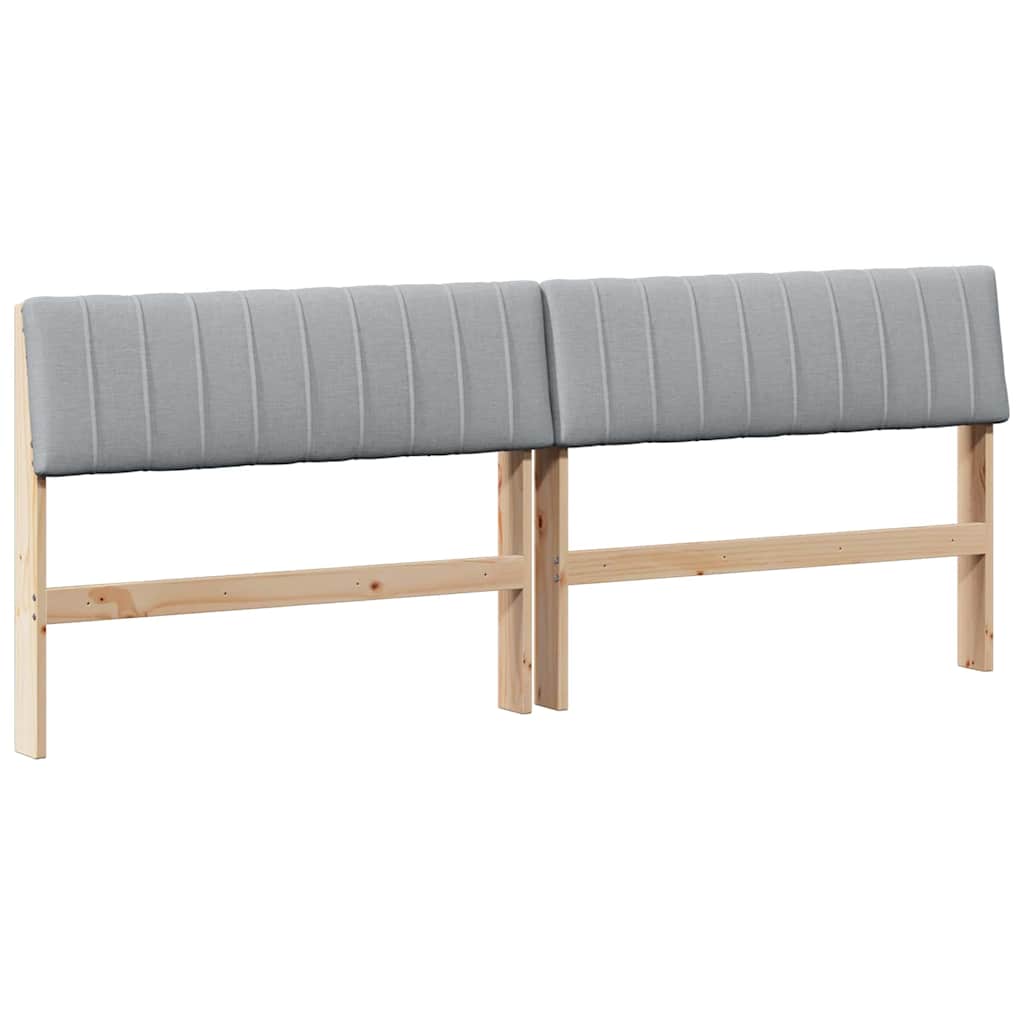 Tête de lit capitonnée Gris clair 200 cm Pin massif - XIOS