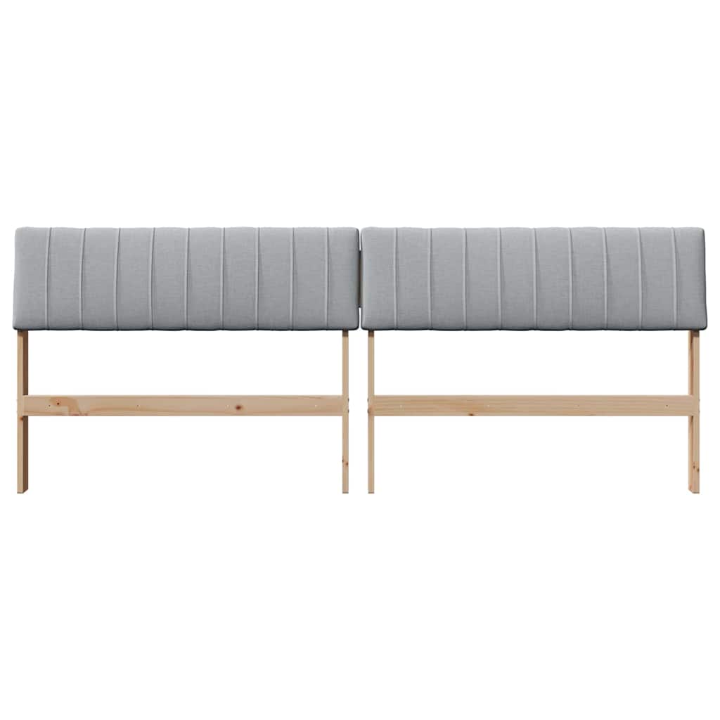 Tête de lit capitonnée Gris clair 200 cm Pin massif - XIOS