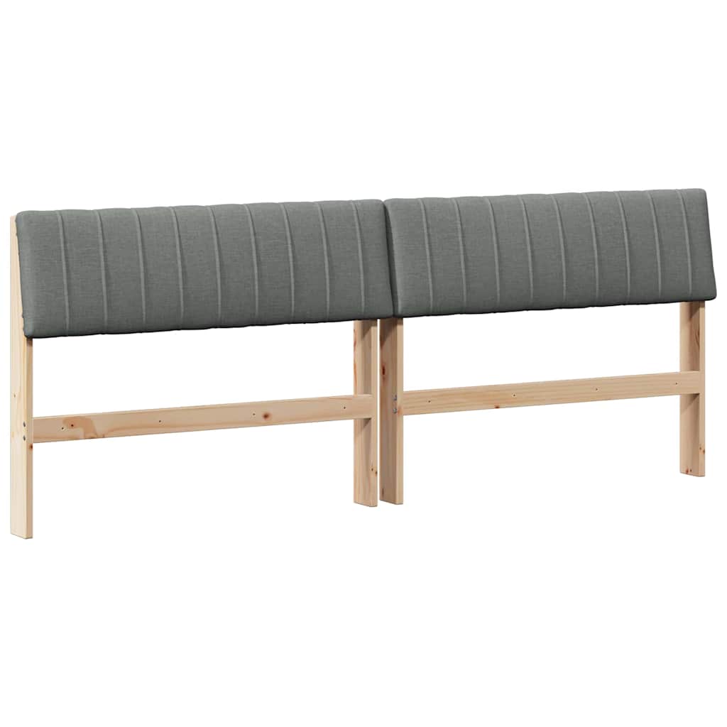 Tête de lit capitonnée Gris foncé 200 cm Pin massif - XIOS